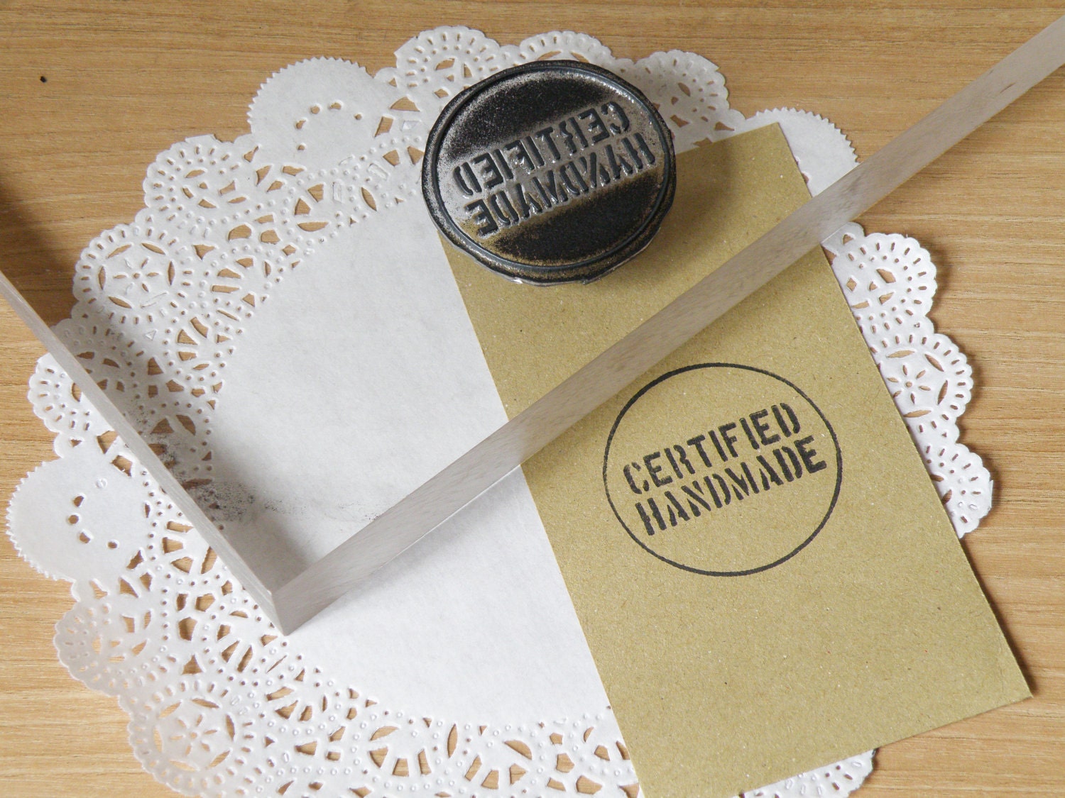 Certified Handmade Clear Polymer Rubber Stamp