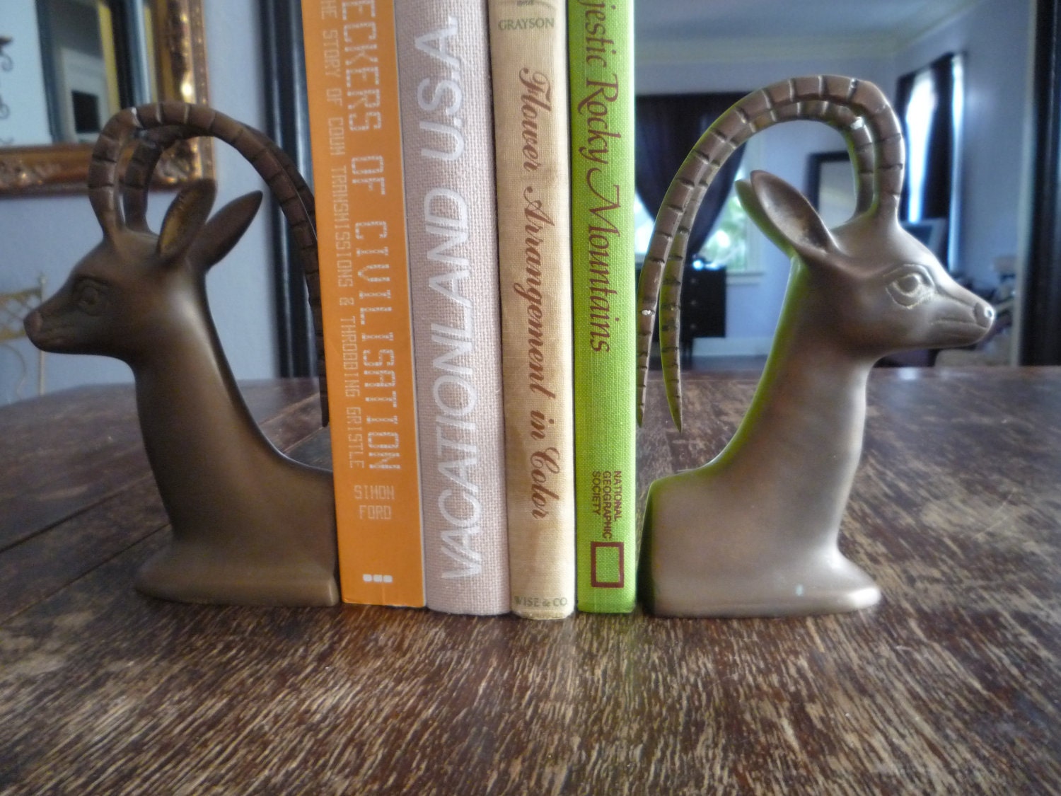 Cool Vintage Brass Bookends