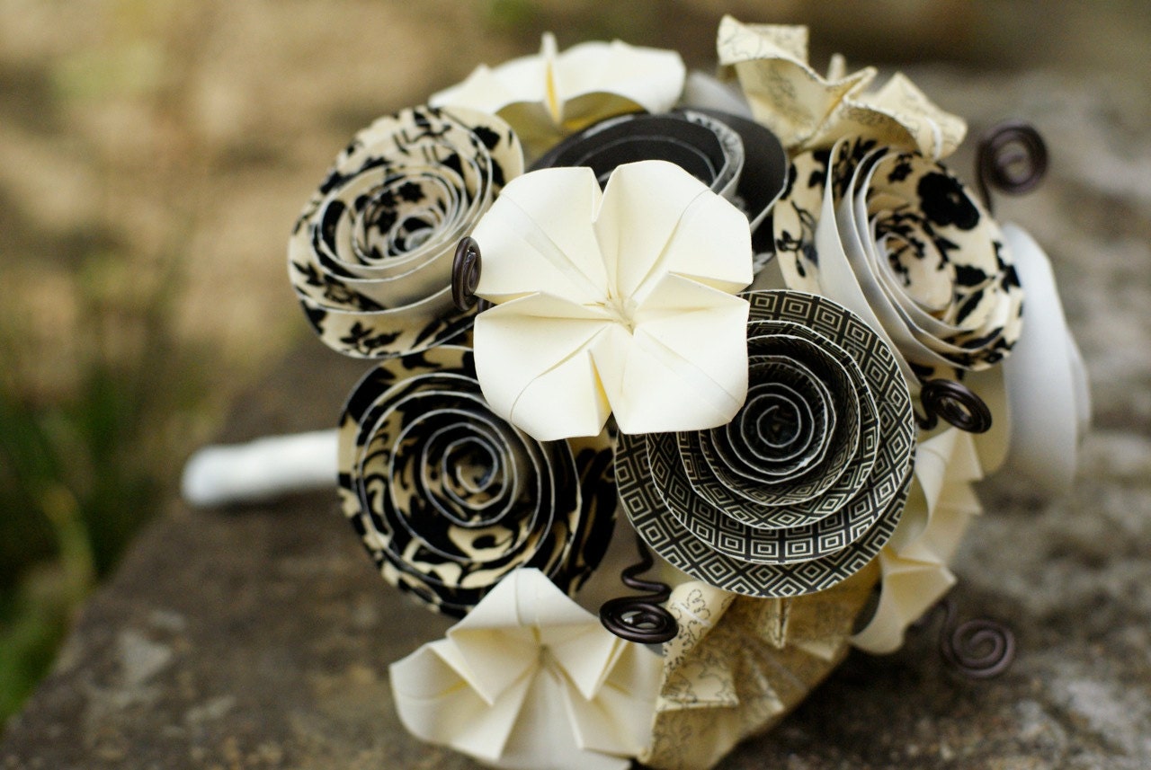 Wedding Beauty-  Eco-Chic Wedding Bouquet Customizable and Made to Order