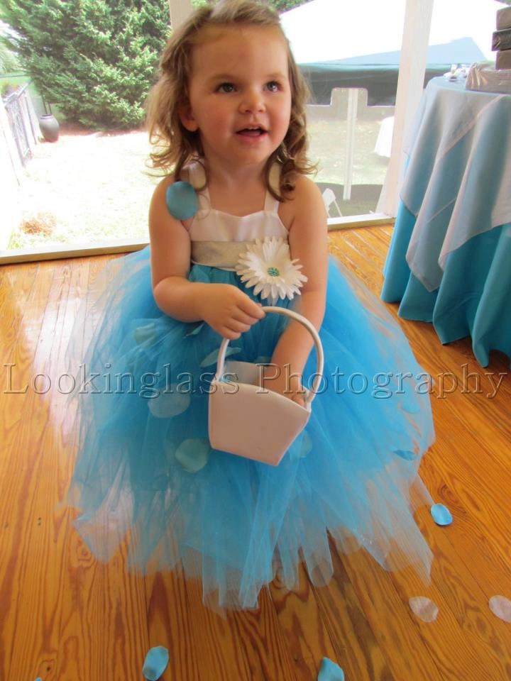 Flower Girl Dress. Wedding Tutu. Tiffany Blue. FALL SALE Size Newborn Baby Toddler Children