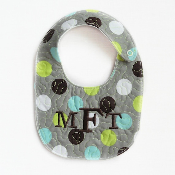 Like It A Dot quilted baby bib