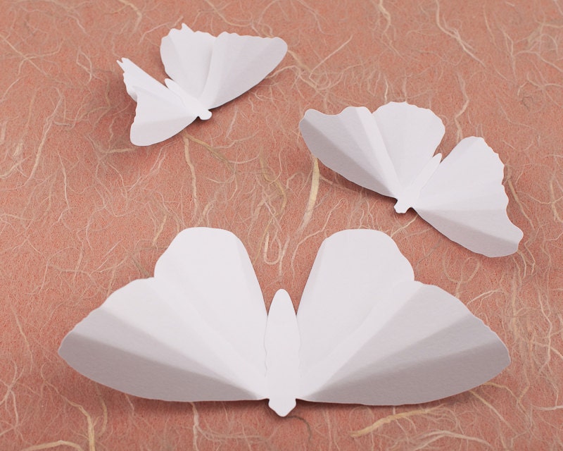 3D Butterfly Wall Art: 60 Snow White Butterflies for Whimsical Wall Art