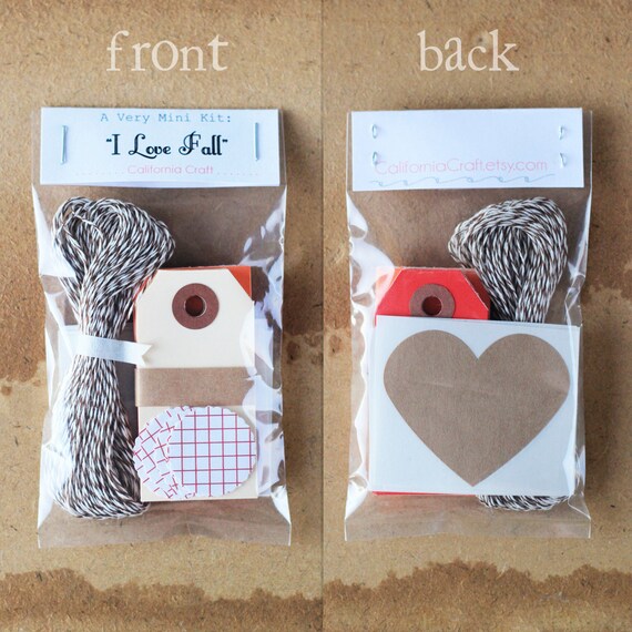 Mini Gift Wrapping Kit / Scrapbooking Kit - "I Love Fall"
