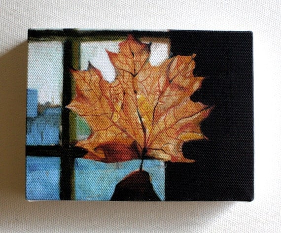 Leaf/ Tiny canvas print