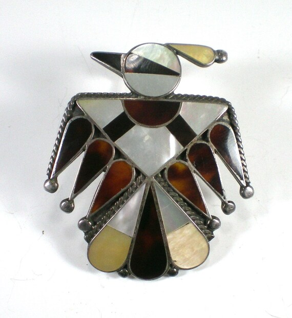 Vintage Sterling Thunderbird Zuni Native American by paleorama from etsy.com