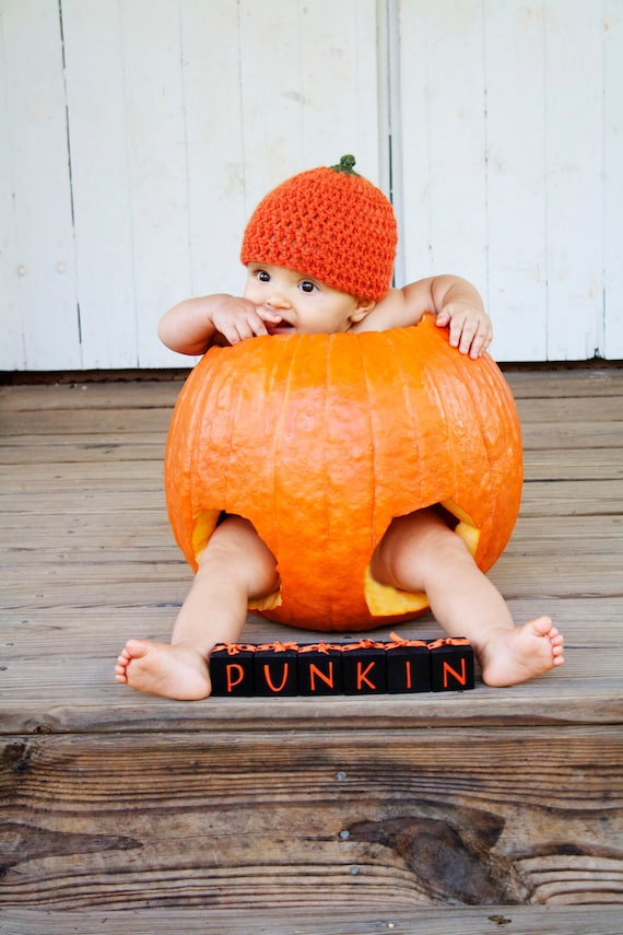 Halloween Pumpkin Photo prop - Great for photography sessions & cute fall decor