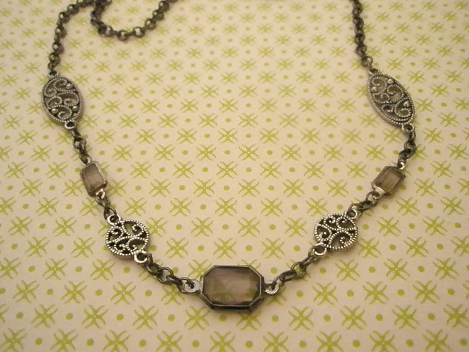 Fancy grey necklace