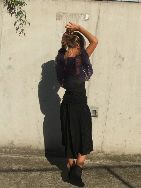 indigo kimono sleeved shrug