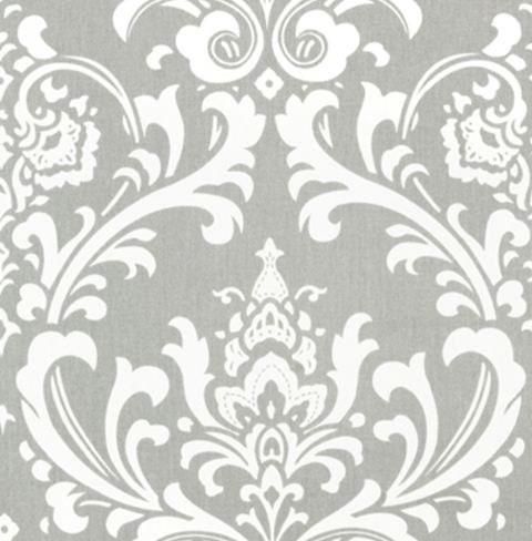 Damask Table Runner Storm Grey and White Wedding FREE SHIP
