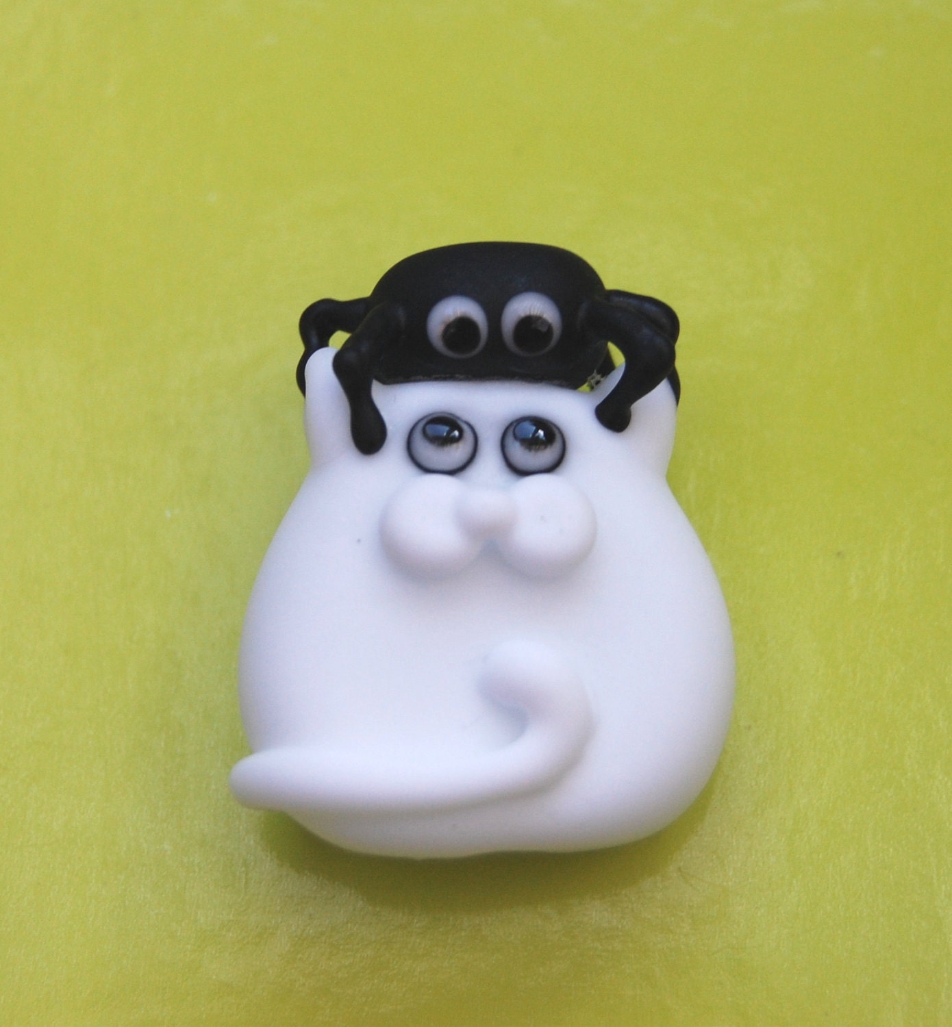 Little Lampwork Kitty and Spider "Friend or Foe" SRA FHFTeam Y3 UK