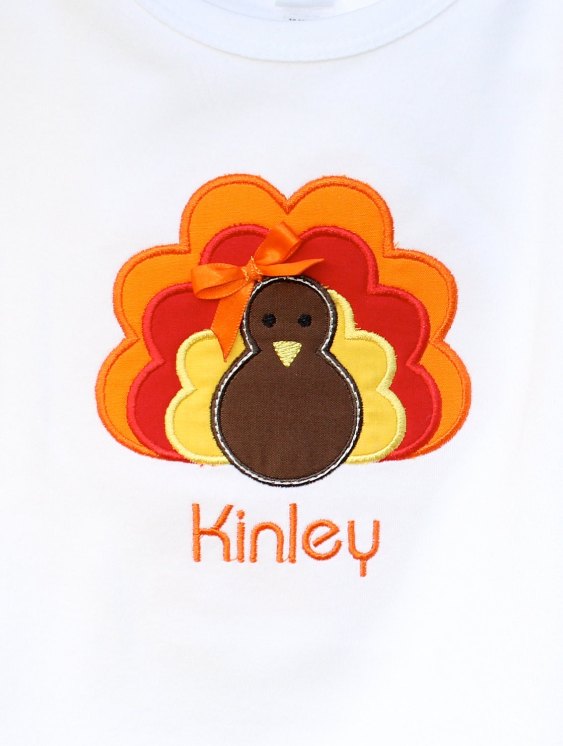 Personalized Girls Turkey with Bow Shirt