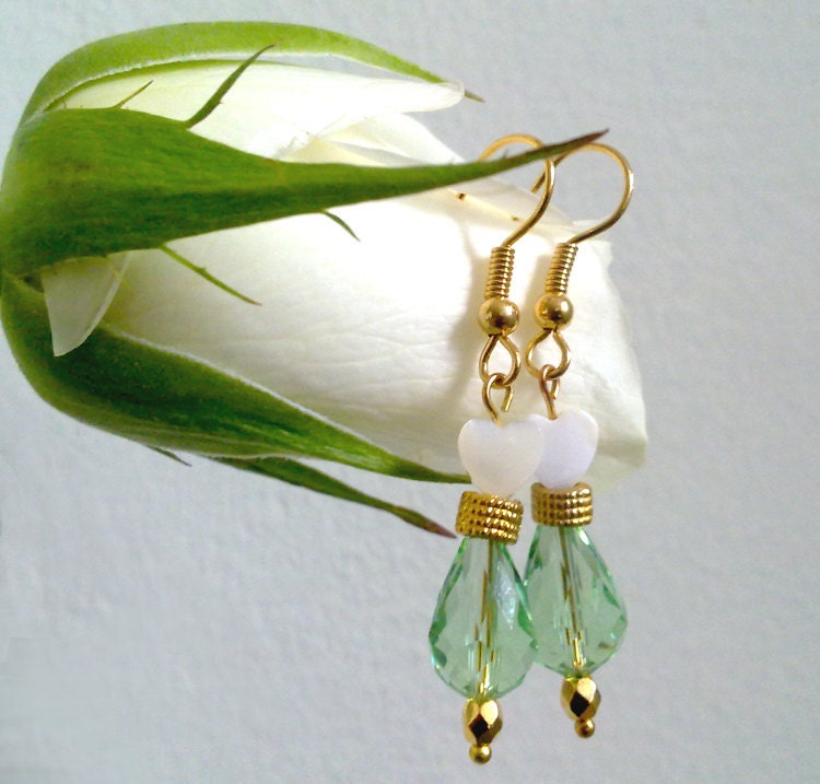 Secret Garden Earrings - beaded whimsical earrings - romantic - feminine - everyday