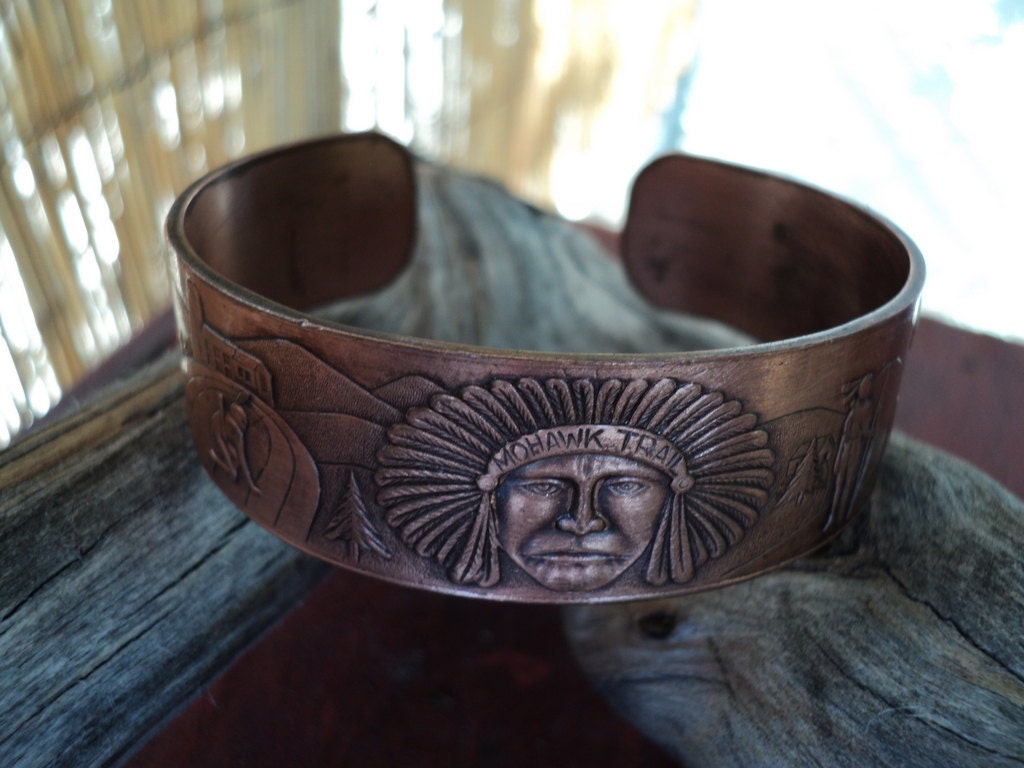 Native Style Copper Cuff  Bracelet