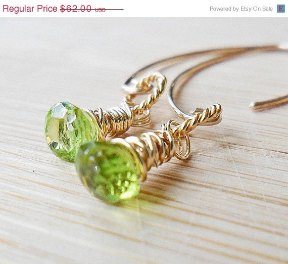 20% OFF FALL SALE Peridot Earrings August Birthstone and 14kt Gold Fill Marquis Aaa - Aaaa Quality, Grass Stain