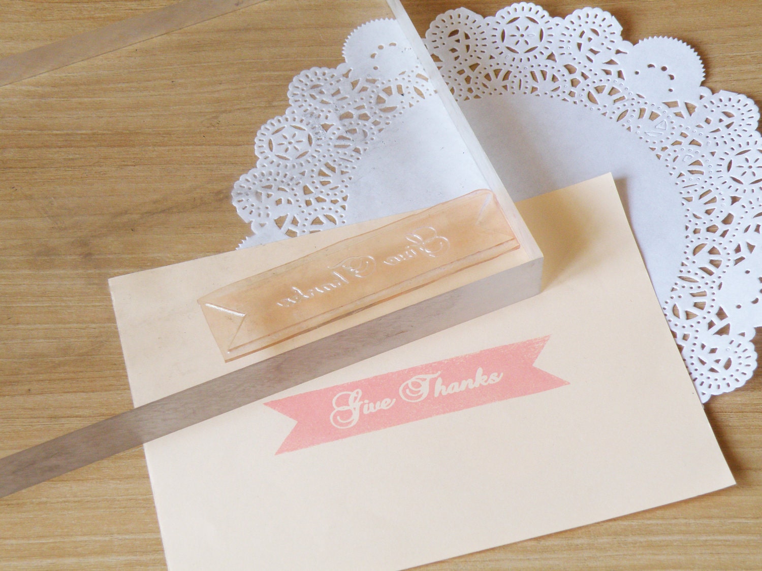 Give Thanks Clear Polymer Stamp