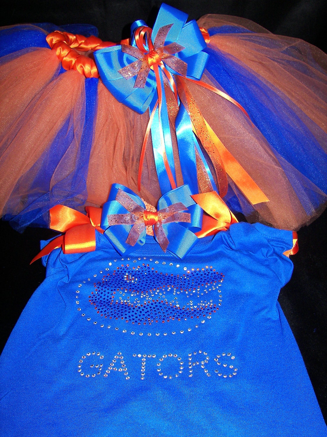 Gators Custom Made Bling Tutu Set--Show your spirit in this adorable set--