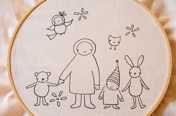 Meet the Gang Embroidery stitching PATTERN