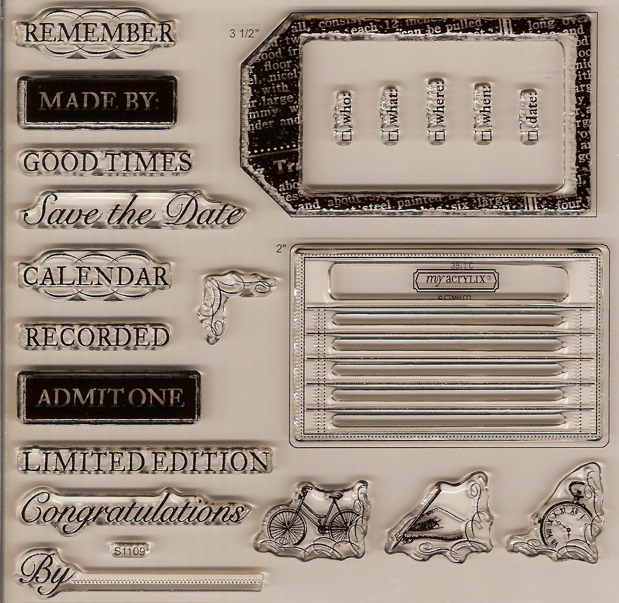 Limited Edition- Close To My Heart - Stamp Set