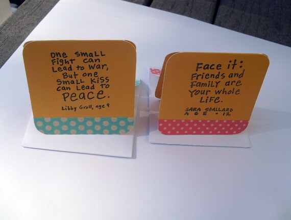 2 Mini Notecards with Matching Envelopes - Kid Quotes