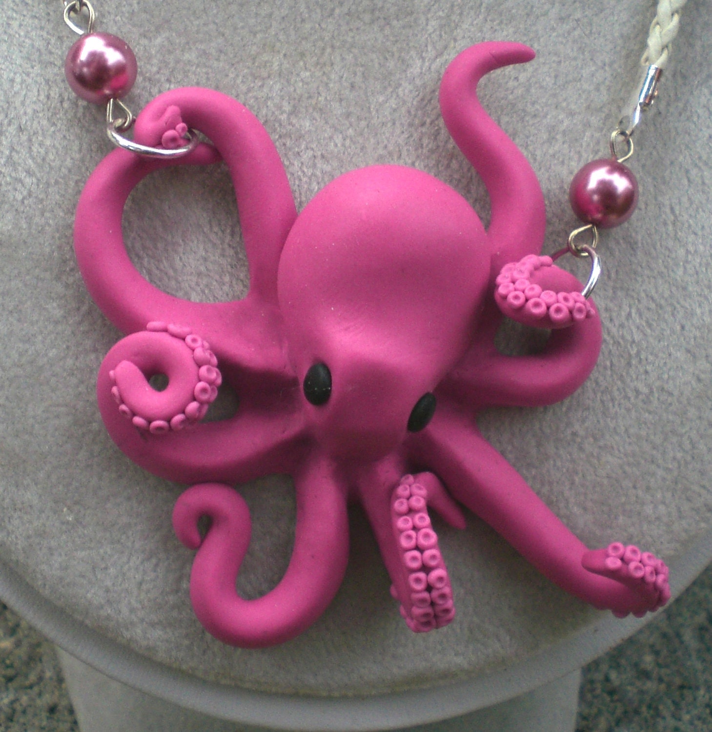 Pink Octopus Necklace