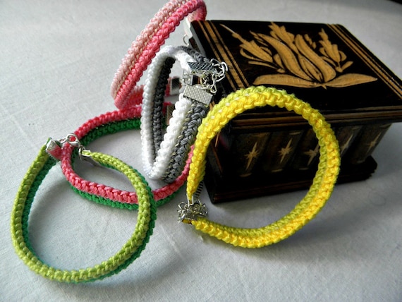 Crochet bracelet - You pick the color