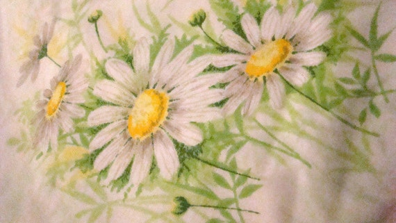 Vintage Daisies Daisy Twin Flat Sheet / Reclaimed Bed Linens