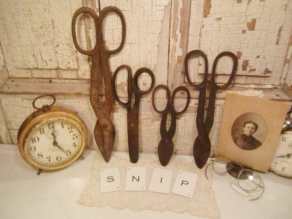 Rustic Scissor Snips Collection - Set of 4