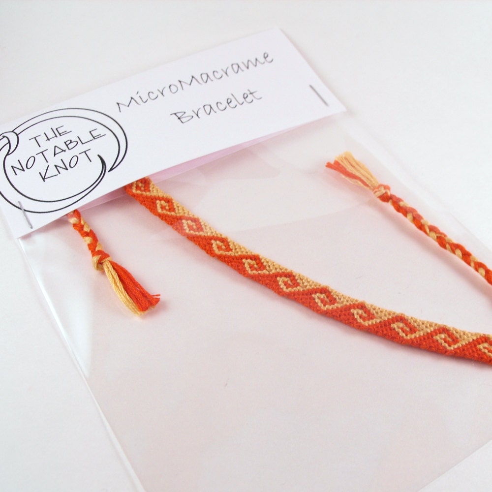 Knotted Friendship bracelet, Macrame, Rolling Waves, You pick your color