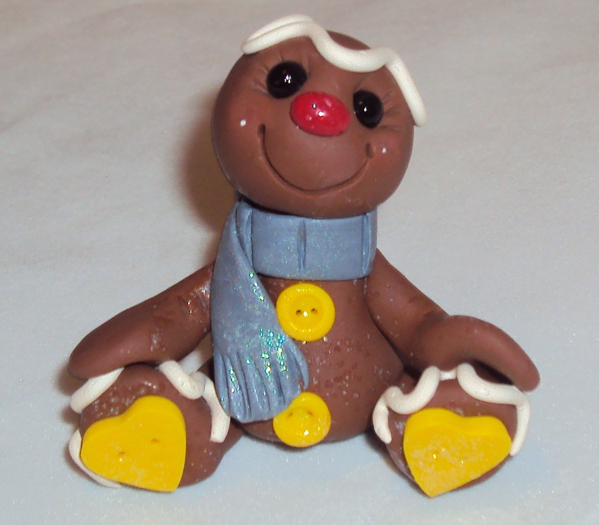 Gingerbread Man --Yellow Buttons--