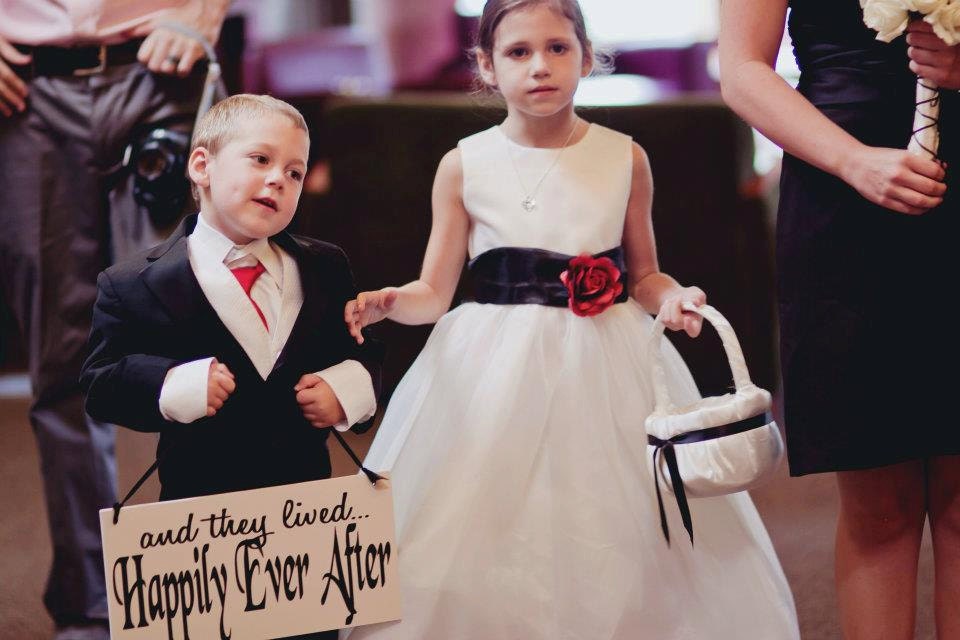 Wedding Photo Prop Here Comes The Bride/Happily Ever After in Ivory  Double Sided Wooden Board Great for Weddings
