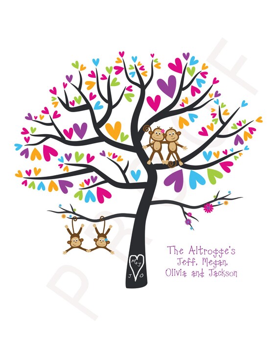 Family Monkeys 8x10 Print, $18, Penguin Papyrus