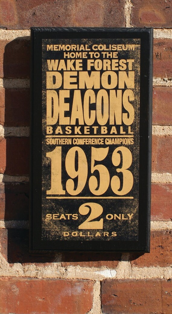 Wake Forest Demon Deacons Vintage Style Wall Plaque