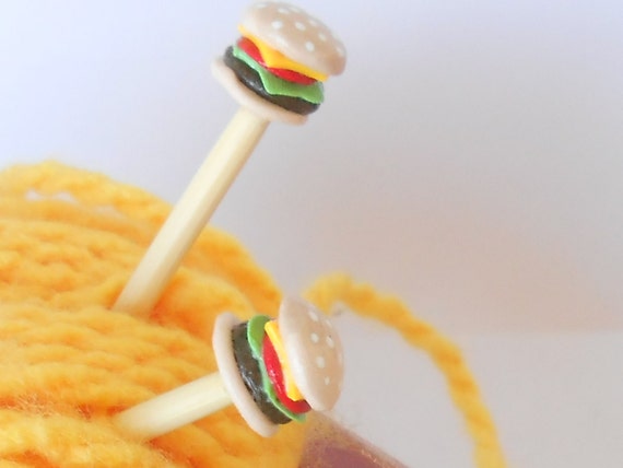 Cheeseburger Knitting needles