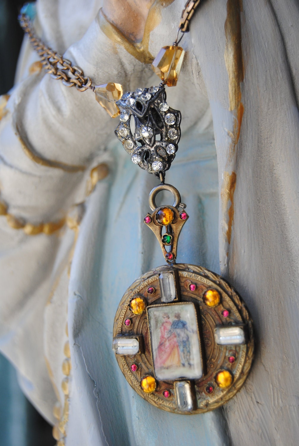 ������������� ������ - Vintage ��� ������ ���������� ������� ����� �������� Rhinestone Gemstone �������� ���� ��������