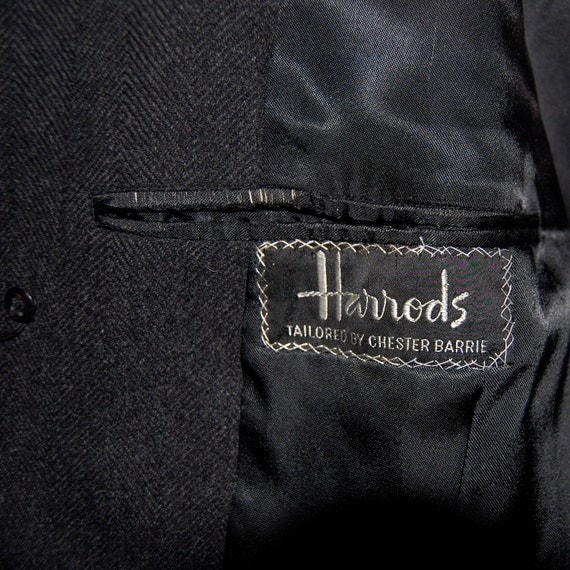 s Harrods Chester Barrie Fine Herringbone Wool Topcoat The