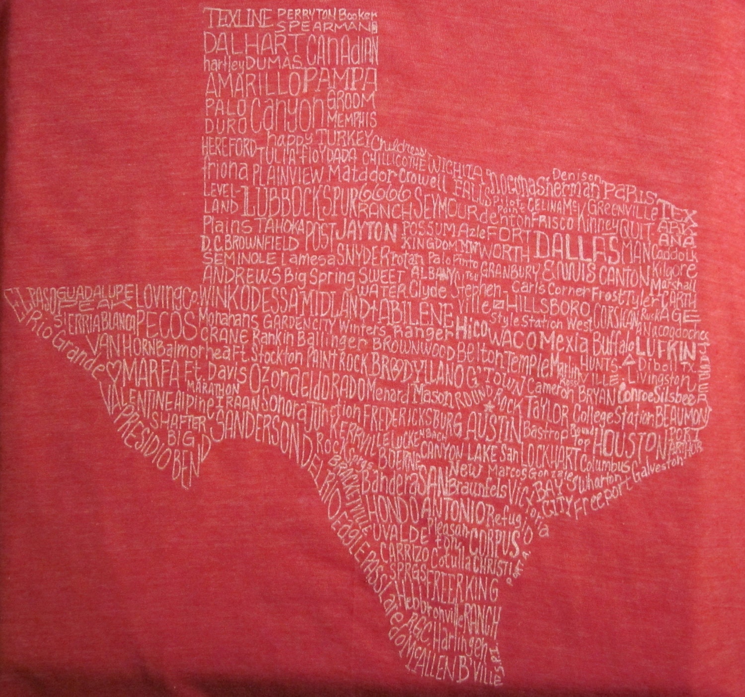 Texas City T-shirt  -   "I've Been Everywhere" - Red Heather Blend