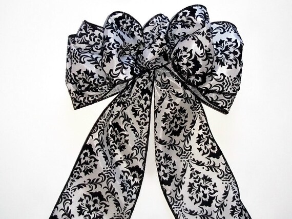 Damask Bows for Weddings Pew