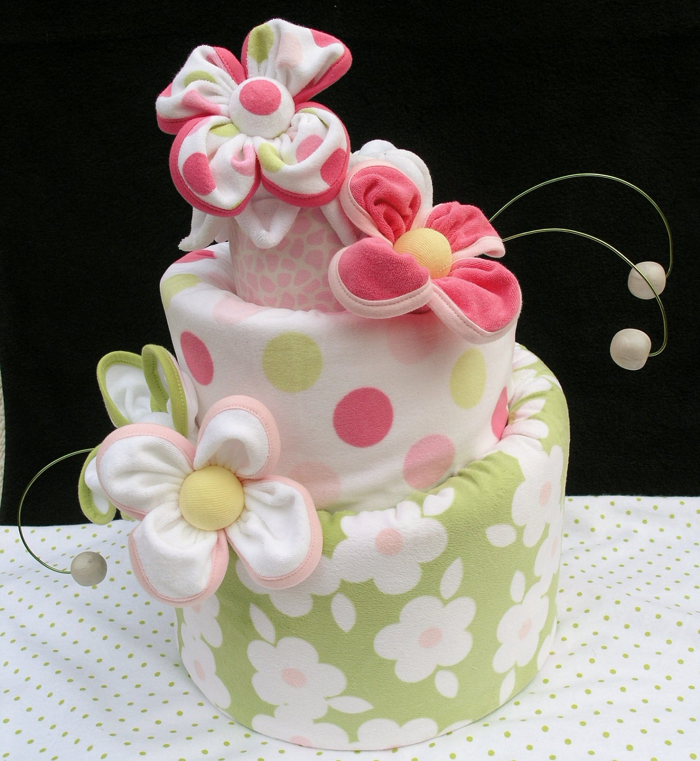 Diaper Cake Adorable Topsy Turvy Style