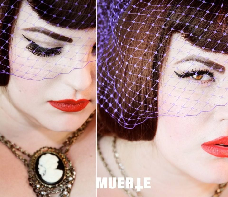 Red Hot French Birdcage veil - Bridal/Pinup/Retro/Boudoir- So many beautiful looks in ONE veil