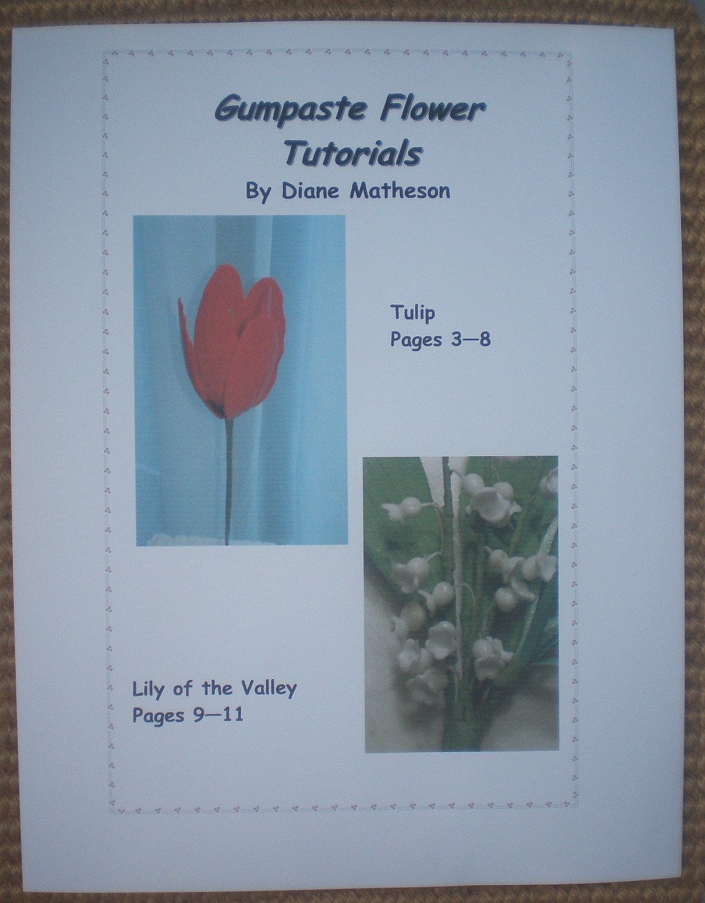 Gumpaste Lily of the Valley and Tulip Tutorial - PDF E-Book