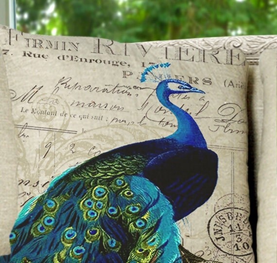 Peacock Pillow Cover