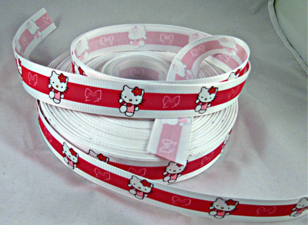 Hello Kitty Ribbon- 3 Yards, 7/8"