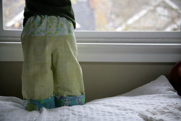 green and turquoise Quick Change Trousers - 18-24mos