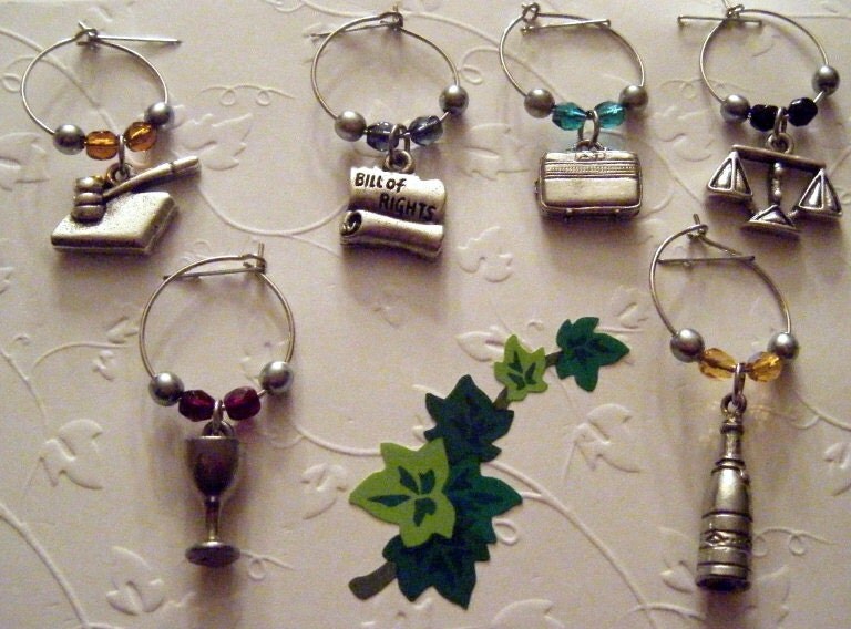 Legal, Law Wine Glass Charms