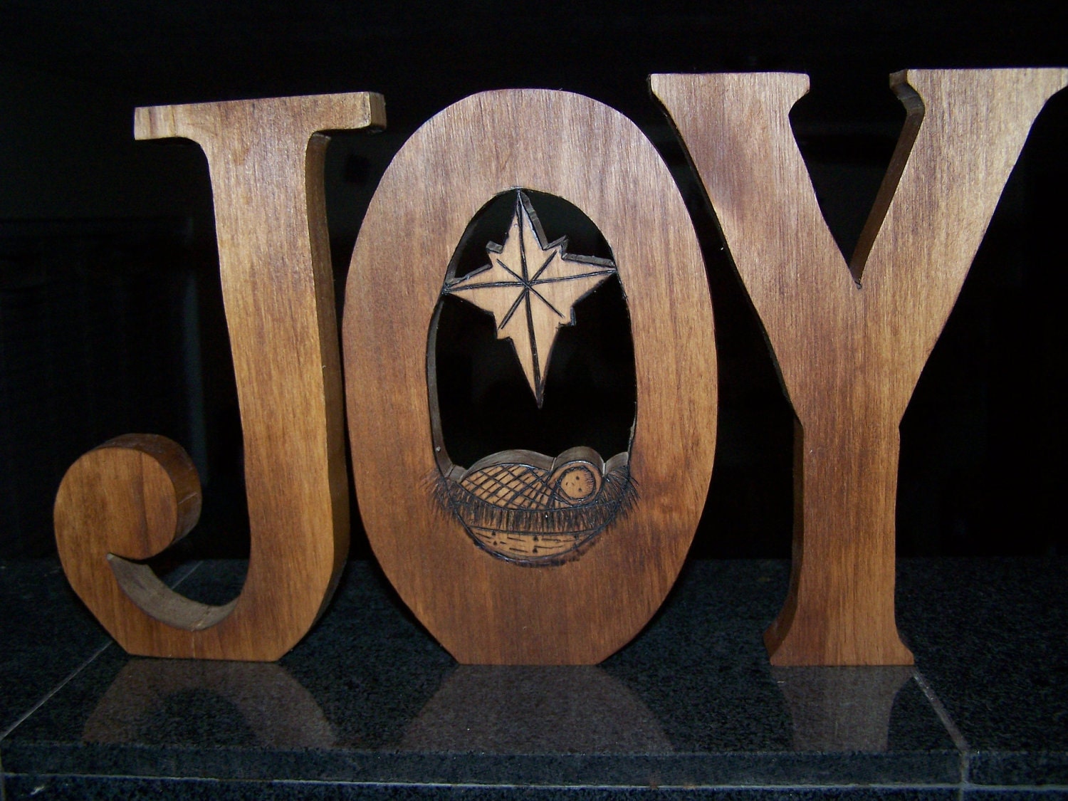 Joy with baby Jesus