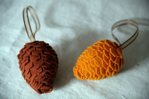 Felt Pinecone Decoration