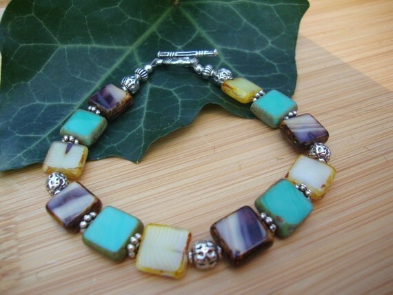Multi Tone Czech Glass Bracelet Preview 2