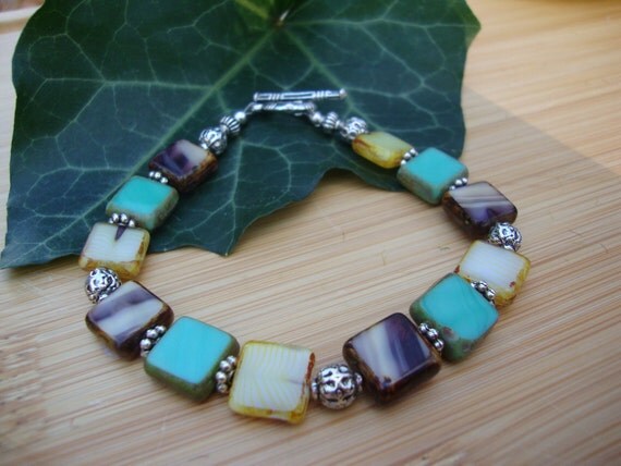 Multi Tone Czech Glass Bracelet Preview 4