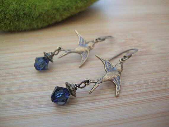 Sapphire Birds Of A Feather Earrings Preview 2
