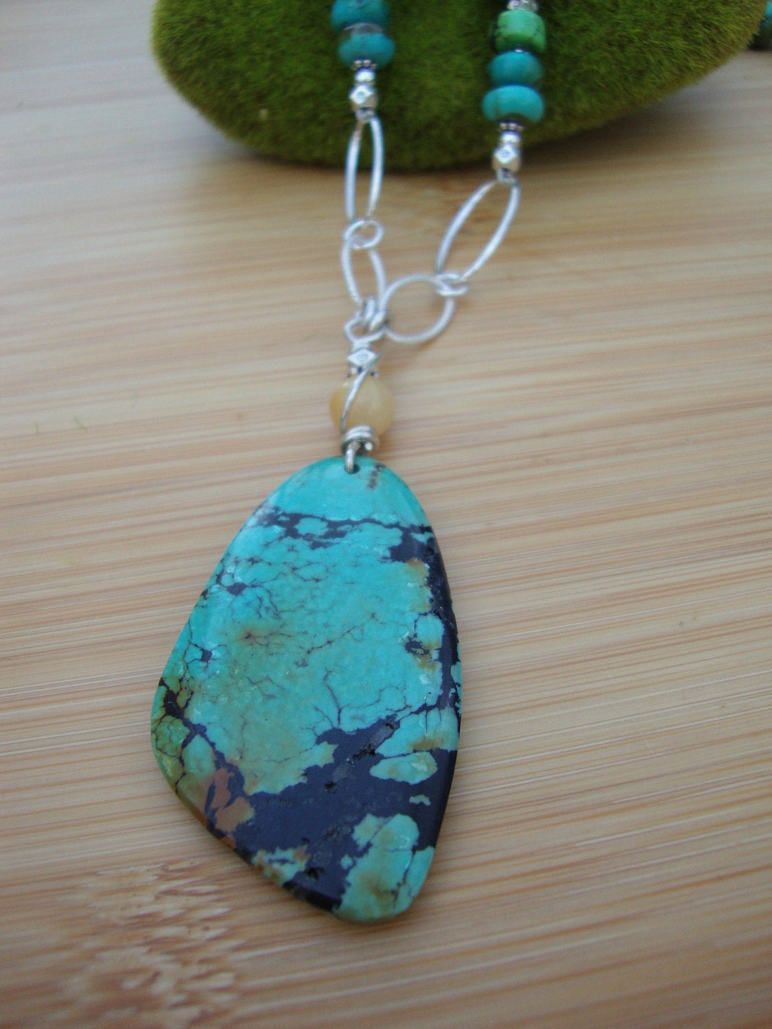 Turquoise And Yellow Jade Necklace Preview 3